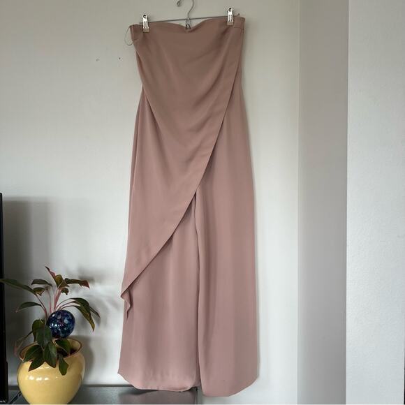 Keepsake Visionary Strapless Wide Leg Asymmetric Jumpsuit - Picture 2 of 9